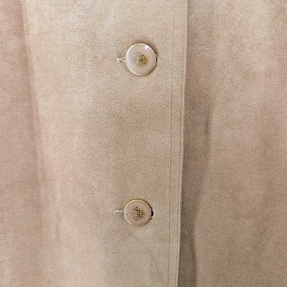 Vintage Count Romi Ultrasuede Camel Duster Coat Women's 14 Faux Suede‎ Long - Picture 3 of 8